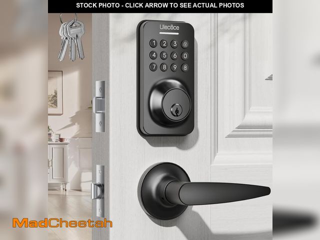 Lot 74-11552223 - Keyless Entry Door Lock Deadbolt with Handle Set, Keypad Door Lock with Handle Smart Door Locks for ...