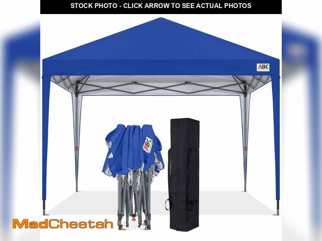 Lot 74-13780903 - ABCCANOPY 8' x 8' Blue Outdoor Pop up Canopy Tent Camping Sun Shelter-Series - UNUSED