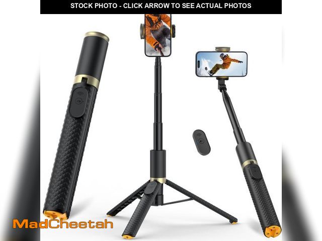 Lot 74-12432152 - 62" Phone Tripod &amp; Selfie Stick, Tripod for iPhone with Remote, Portable, Lightweight Travel Sta...