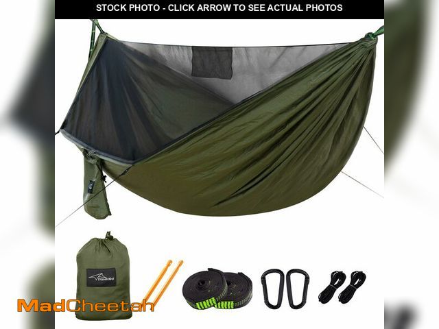 Lot 74-12608392 - Travel Bird Camping Hammock with Mosquito Net and Ridge Rope, Extra Large for 2 Person, Lightweight ...