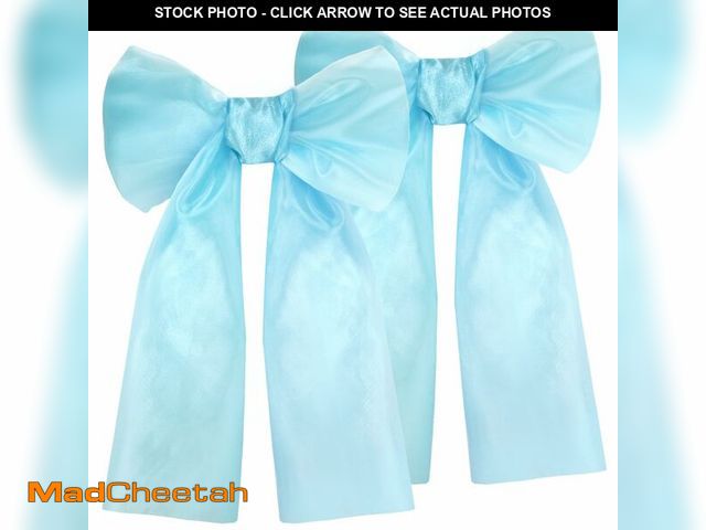 Lot 74-12438430 - Large Bow Blue Bow Big Coquette Bow for Birthday Party Decorations, 2 Pack Giant Bows 17 x 39 Inches...