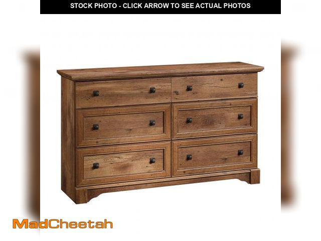 Lot 74-12133663 - Sauder Palladia Dresser, Vintage Oak finish - UNUSED