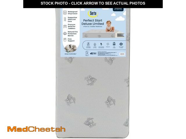 Lot 74-12544369 - Serta Perfect Start Deluxe Limited Dual Sided Baby Crib Mattress and Toddler Mattress, GREENGUARD Go...