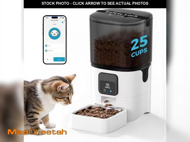 Lot 74-11554991 - PAPIFEED 5G WiFi Automatic Cat Feeders: Smart Automatic Cat Food Dispenser with Slow Feeding Mode, D...