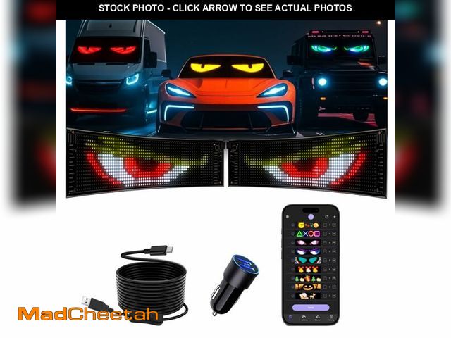 Lot 74-12703928 - Multifunctional Bright 2PCS Devil Eyes for Cars Windshield - 19in x 5in [ Upgraded Chip Two Screens ...