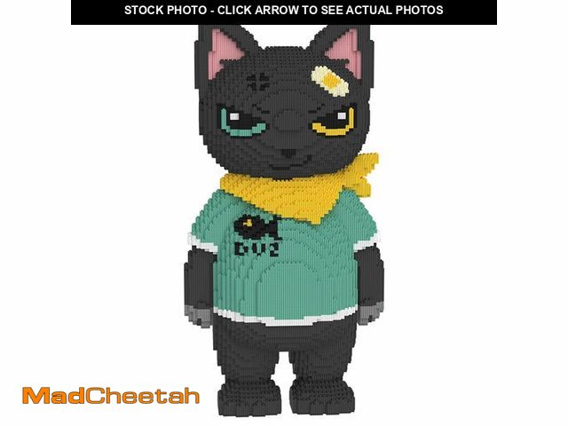 Lot 74-13721124 - VIIOVOIIV Black Tuxedo Cat Animal Micro Building Blocks Set (16879Pieces), Cute and Big Black Cat Bu...