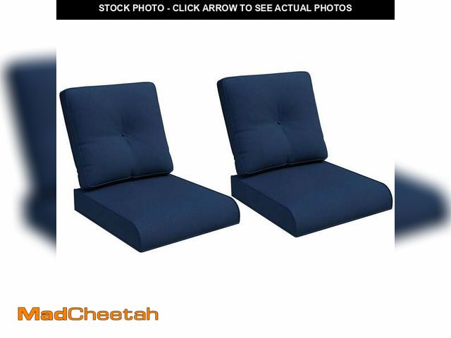 Lot 74-14360902 - JOYSIDE 22 in. x 24 in. 2-Piece Thick Outdoor Patio Replacement Cushion Set with Zipper Design for L...