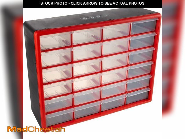 Lot 74-13835428 - 24 Plastic Drawers Organizer - Compartment Storage - Desktop and Wall Mount Container for Hardware, ...