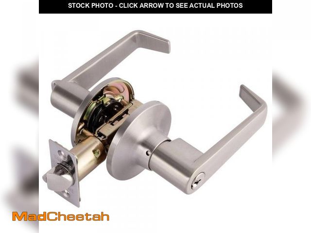 Lot 74-12365579 - TOLEDO Segovia Satin Nickel Keyed Entry Door Lever Handleset - UNUSED