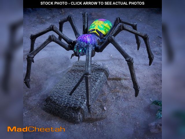 Lot 74-14605771 - Home Accents Holiday 6 FT Wicked Woods Animated LED Creeping Spider 26SV25407 - UNUSED
