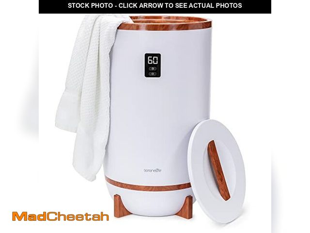 Lot 74-12762392 - SereneLife Towel Warmer Bucket, with Customized Fragrance for Spa and Bathroom, Luxury Towel Heater ...