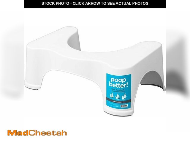 Lot 74-13041722 - Squatty Potty The Original Bathroom Toilet Stool, 7 Inch height, White - USED