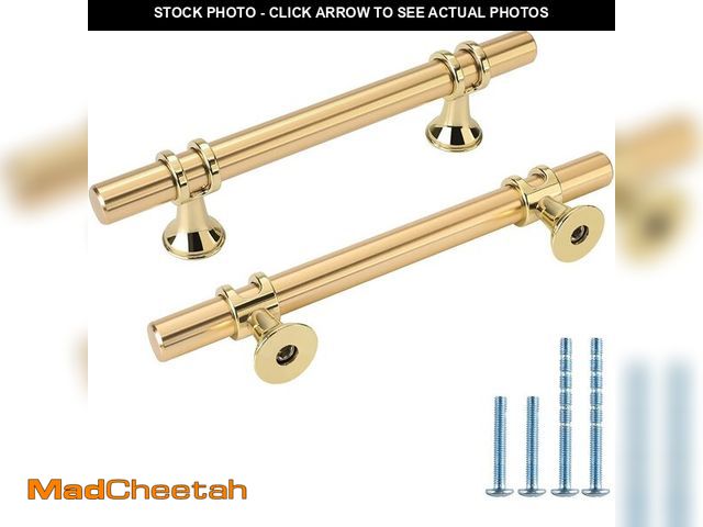 Lot 74-13571397 - Leulan Kitchen Cabinets Handles Gold Cabinet Pulls Gold Drawer Pulls 3 3/4 inch Brass Cabinet Pulls ...