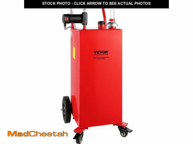 Lot 74-12694582 - VEVOR 30 Gallon Diesel Caddy, 23.5 L/min, 180W Portable Storage Tank Container with Electric Pump Wh...
