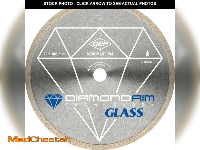 Lot 74-12691683 - *DIRTY* QEP Glass 7 in. Wet Tile Saw Continuous Rim Diamond Blade *DIRTY*  - USED
