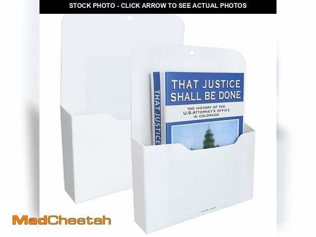 Lot 74-14429075 - Marbrasse 2 Pack Magnetic File Holder - Paper Holder, Pocket Organizer,Hanging Wall File Organizer O...
