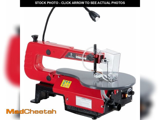 Lot 74-14305324 - 16-Inch Variable Speed Scroll Saw with Tilting Worktable 0-45 degree, LED Light, and Dust Port for H...