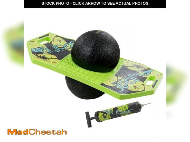 Lot 74-11549944 - Flybar Pogo Trick Ball for Kids, Trick Bounce Board for Boys and Girls Ages 6+, Up to 160 lbs, Inclu...