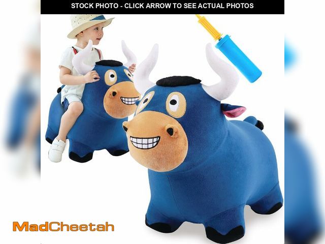 Lot 74-14209920 - iPlay, iLearn Bouncy Pals Bull Hopping Horse, Plush Inflatable Animal Hopper, Indoor n Outdoor Ride ...