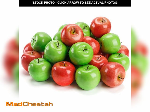Lot 74-13966216 - Toopify 30PCS Artificial Red and Green Apples, Fake Fruit Lifelike Simulation Apples for Home Kitche...
