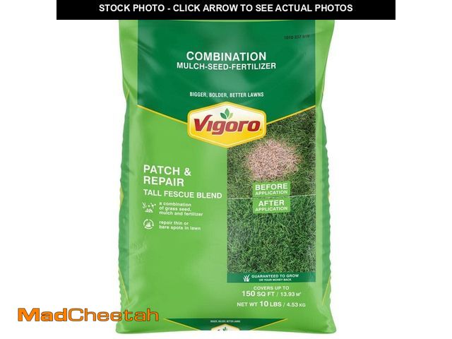 Lot 74-12855424 - (SMALL RIP) Vigoro 10 lbs. Patch and Repair Tall Fescue Grass Seed Mix - UNUSED