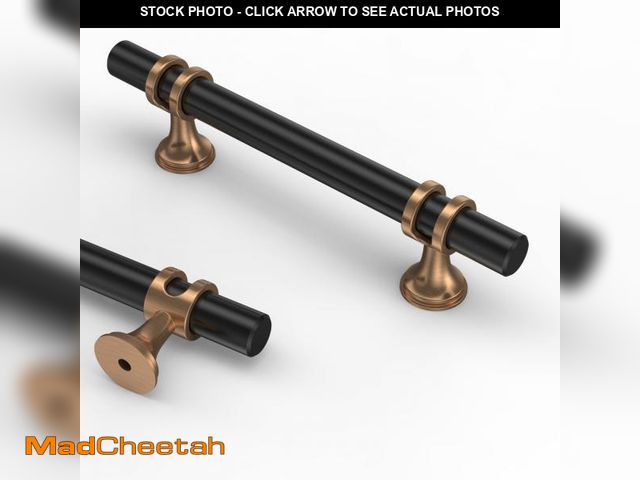 Lot 74-11546602 - Asidrama 10 Pack 3 Inch(76mm) Champagne Bronze and Matte Black Kitchen Cabinet Handles, Cabinet Pull...