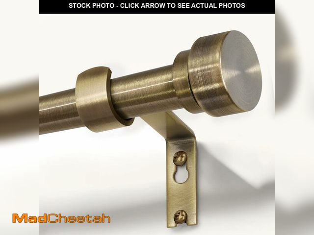 Lot 74-13583700 - Antique Bronze Curtain Rods for Windows 48 to 84 Inches Adjustable Length Heavy Duty 1" Diameter Win...
