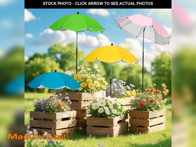 Lot 74-14293774 - 4 Pack Plant Umbrellas for Outdoor Plants,30" Larger Garden Umbrella Sun Shade for Garden Beds Potte...