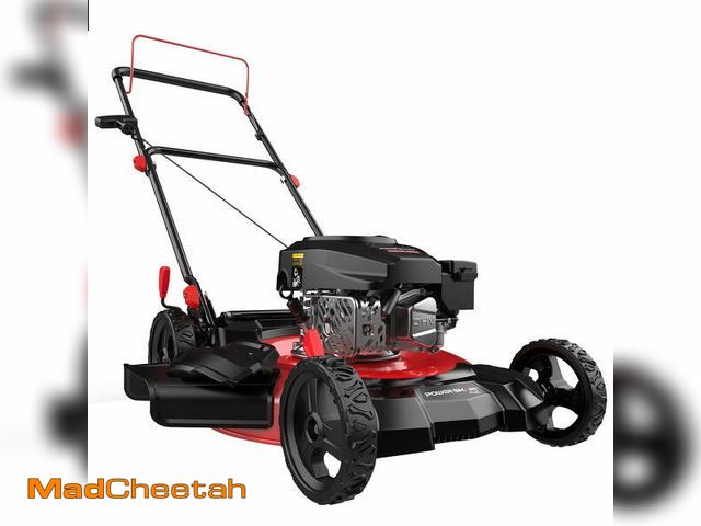 Lot 74-12679241 - PowerSmart Gas Lawn Mower, 21 inches 144cc 2-in-1 Walk-Behind , Side Discharge Push Lawn Mower - UNU...