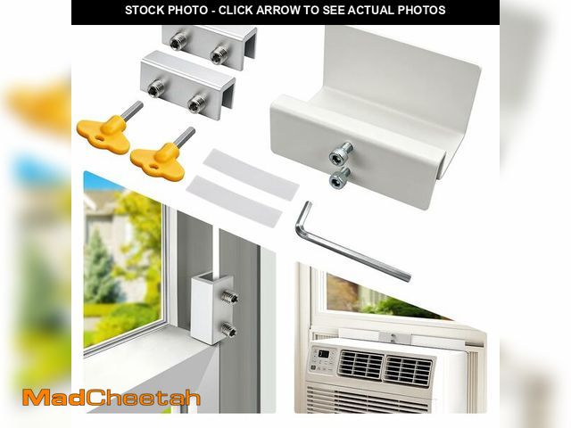 Lot 74-14215191 - Window AC Bracket with Security Lock, No Drill Air Conditioner Support Bracket for Window, Heavy Dut...