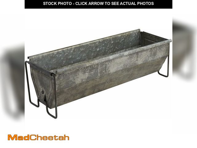 Lot 74-14348629 - Creative Co-Op Metal Trough Container with Distressed Zinc Finish - UNUSED