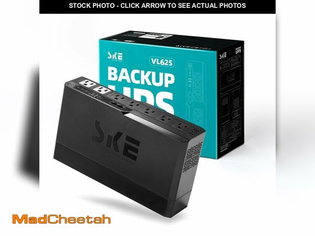 Lot 74-13548412 - SKE Compact Size 625VA/360W UPS Battery Backup &amp; Surge Protector for Computer UPS Uninterruptibl...