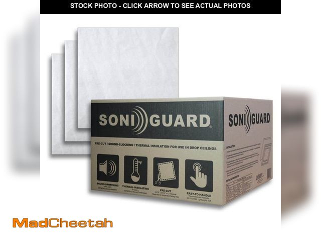 Lot 74-14356323 - Ceilume Soniguard 24 in. x 24 in. Drop Ceiling Acoustic/Thermal Insulation (Case of 10) - UNUSED