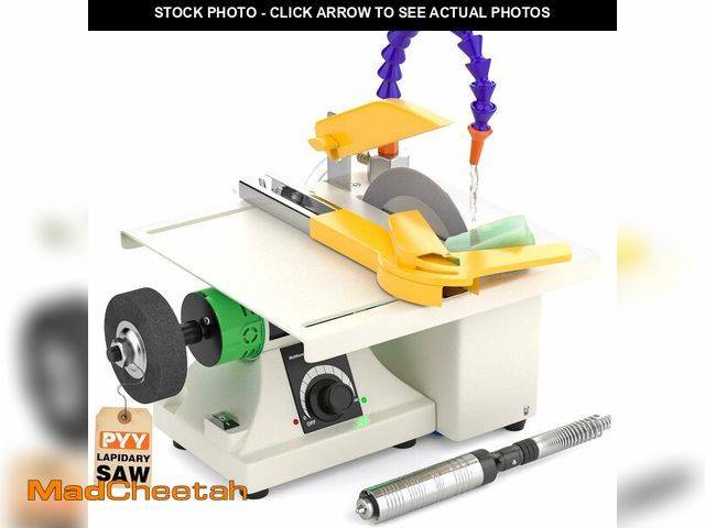 Lot 74-13087207 - PYY Lapidary Saw - Jewelry Rock Saw w/Upgraded Diamond Blades &amp; Woodworking Blade, 0-10000 RPM 3...