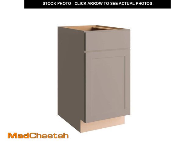 Lot 74-12552371 - Courtland 18 in. W x 24 in. D x 34.5 in. H Assembled Shaker Base Kitchen Cabinet in Sterling Gray - ...