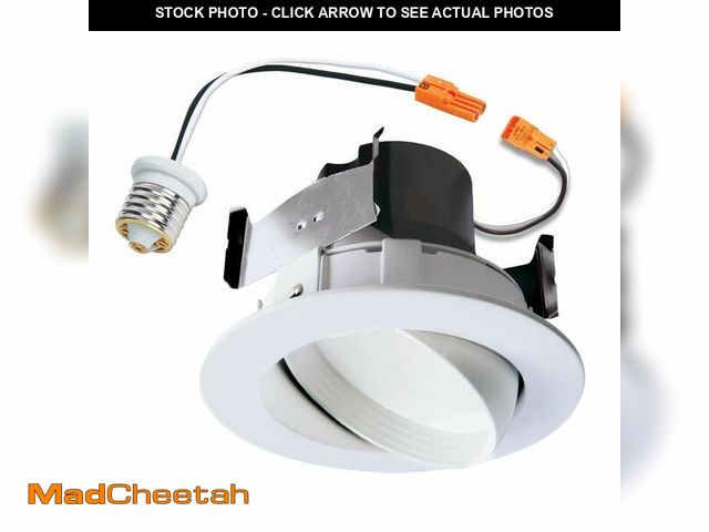 Lot 74-14363501 - HALO RA406927WHR Ra Integrated Led Recessed Adjustable Gimbal Downlight Retrofit Trim 90 CRI, 2700K ...