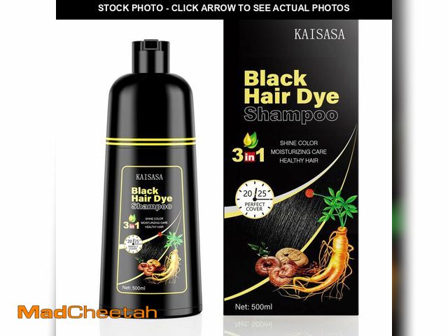 Lot 74-14049485 - KAISASA Black Hair Dye Shampoo 3 in 1, Hair Color Shampoo for Women and Men, Hair Dye to Cover Gray ...