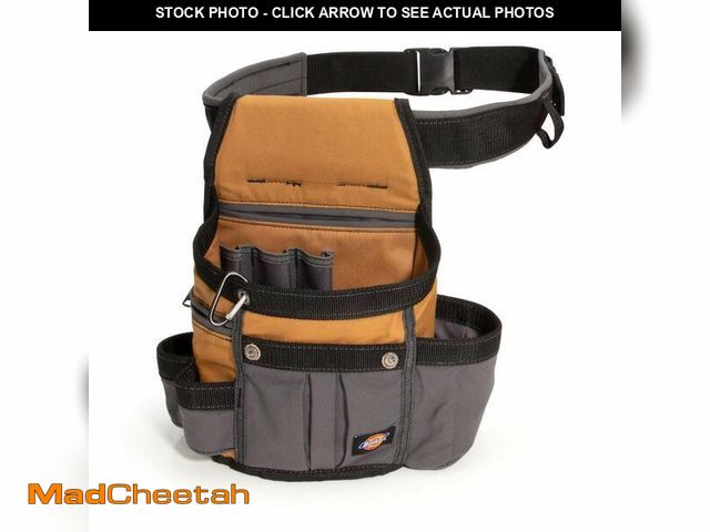 Lot 74-14081104 - Dickies 8-Pocket Padded Tool Belt/Utility Pouch, Adjustable 3-Inch Belt, Durable Canvas Construction...