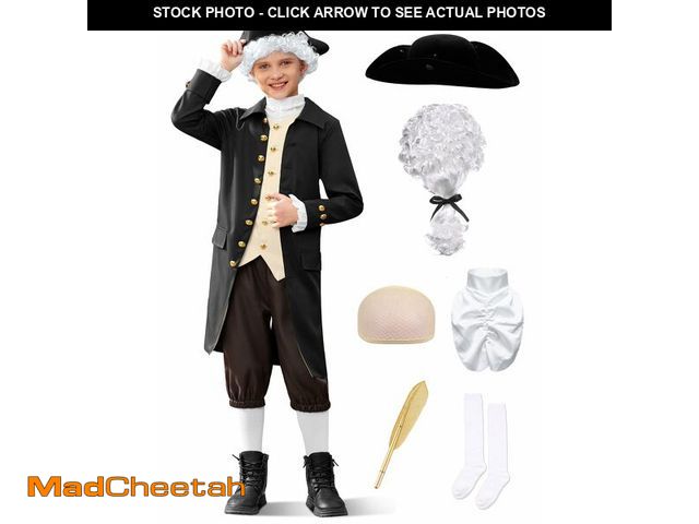 Lot 74-14265103 - BesserBay Kids Colonial Outfits Boys 18th Century American Uniform Set Black 12 Years - UNUSED