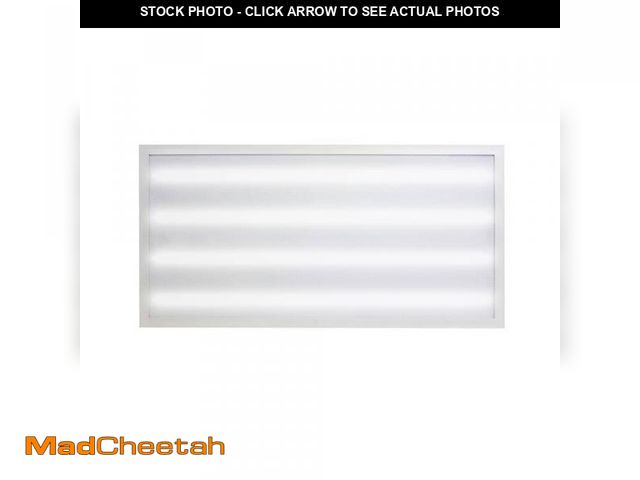 Lot 74-12495884 - 2 ft. x 4 ft. 128-Watt Equivalent Integrated LED High Output Prismatic Lens White Troffer, 3500K/400...
