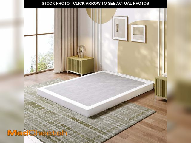 Lot 74-14585513 - LOUVETA 5 inch Queen Box Spring, Heavy Duty Metal Box Spring Bed Base with Fabric Cover, Easy Assemb...
