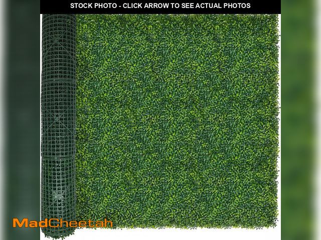 Lot 74-12133705 - ODTORY Artificial Boxwood Roll Panels: 6FT X 12FT (72 sqft) UV-Anti Artificial Ivy Privacy Fence Wal...
