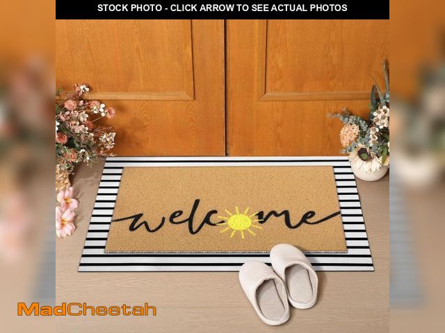 Lot 74-12314098 - Tinideya 2 Pcs Summer Door Mat Non Slip Wildflower Hello Sunshine Sweet Home Ocean Welcome Floor Doo...