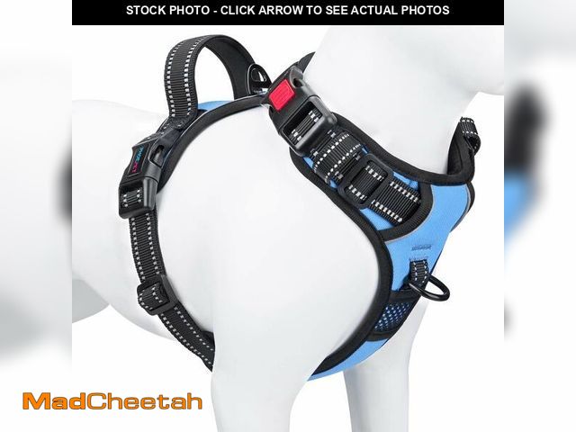 Lot 74-14151634 - PHOEPET No Pull Dog Harness Reflective Adjustable Vest with a Training Handle, Name ID Pocket, 2 Met...