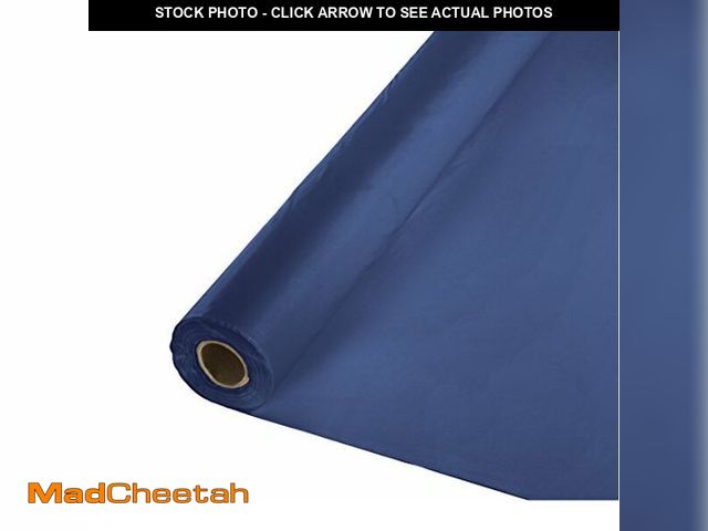Lot 74-12632904 - Creative Converting Roll Plastic Table Cover, 100-Feet, Navy - UNUSED