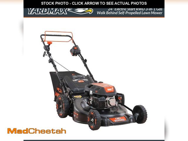 Lot 74-14450215 - YARDMAX 24 in. 201cc Electric Start SELECT PACE 6 Speed CVT High Wheel RWD 3-in-1 Gas Walk Behind Se...