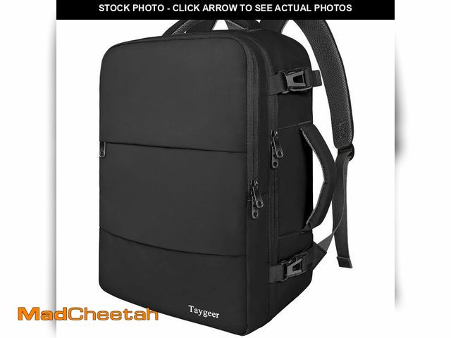 Lot 74-13583524 - Taygeer Travel Backpack for Men Women, Carry On Backpack with USB Charging Port &amp; Shoe Pouch, TS...
