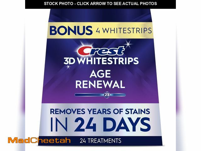 Lot 74-12601712 - 3D Whitestrips Age Renewal Ã¢â¬â Teeth Whitening Kit, 24 Treatments (20 + 4 Bonus), Each with 1 U...