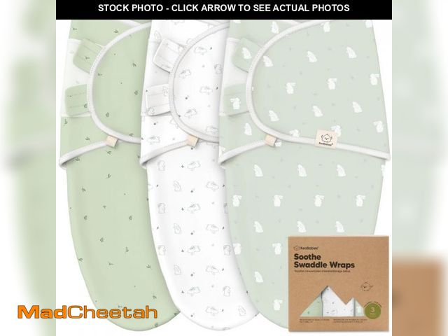 Lot 74-12302553 - 3-Pack Organic Baby Swaddle Sleep Sacks - Swaddles for Newborns, Infant 3-6 Months, Baby Girls, Boys...