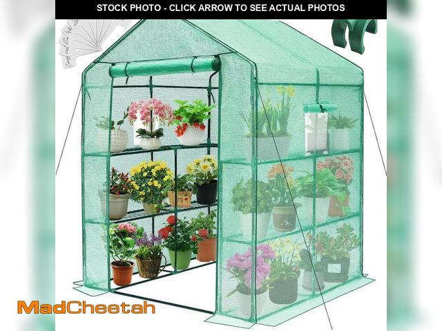 Lot 74-12140452 - Greengro Greenhouse, 57 x 57 x 76'' Greenhouses for Outdoors, Durable Green House Kit with Window, T...